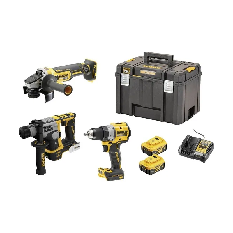 Kit de 3 herramientas XR 18 V 5 Ah sin escobillas atornilladora DCD800 + perforadora SDS Plus DCH172