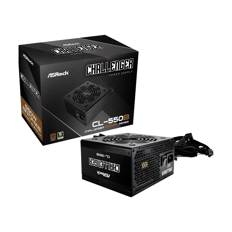 CL-550B,PSU,550W,80 Plus Bronze,120MM,Active PFC,PCI-E 6+2 Pin x4,SATA 5 Pin x4
