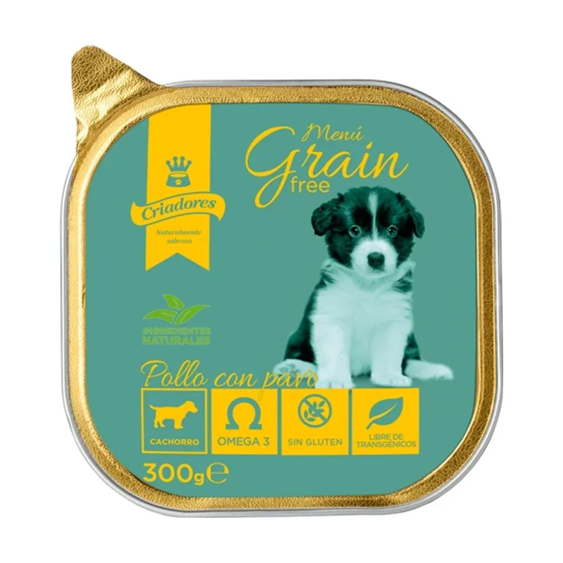 Criadores 300 g Puppy Menú Grain Free Pollo y Pavo tarrina