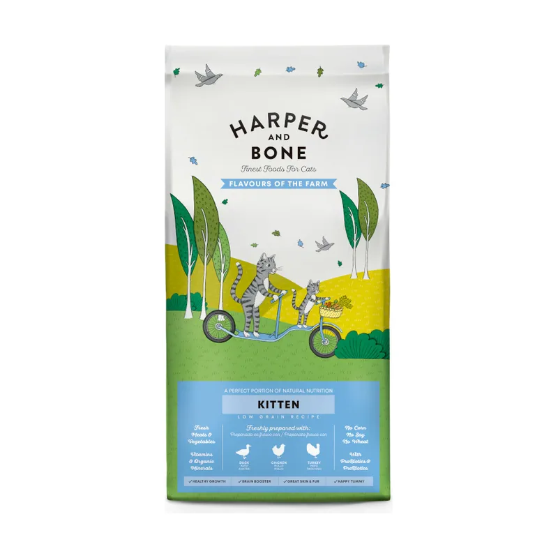 Harper & Bone 2 kg Flavours Farm Pienso Pollo y Pavo para gatitos
