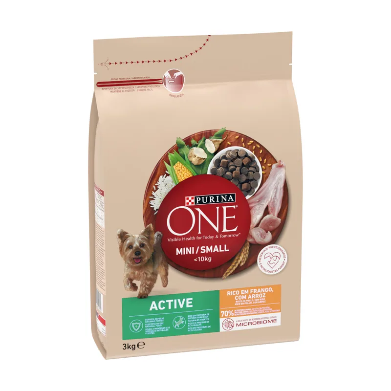 Purina 3 kg One Mini Active Pollo pienso