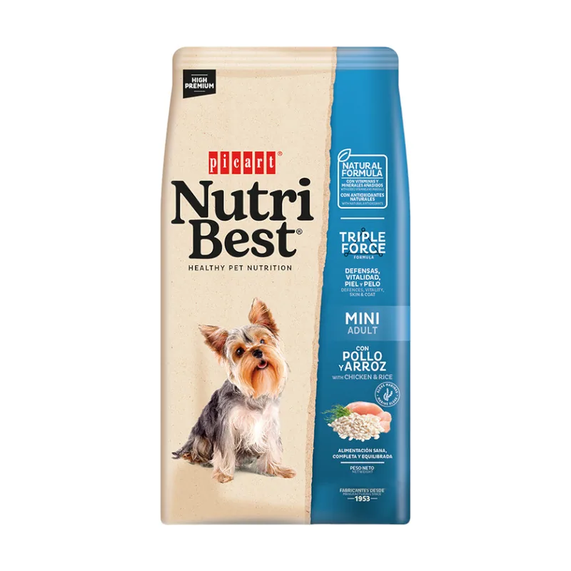 NutriBest 10 kg Adult Mini Frango e Arroz ração para cães