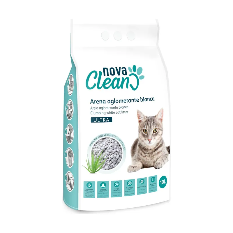 Nova Clean 10 L Ultra Lecho Aglomerante para gatos