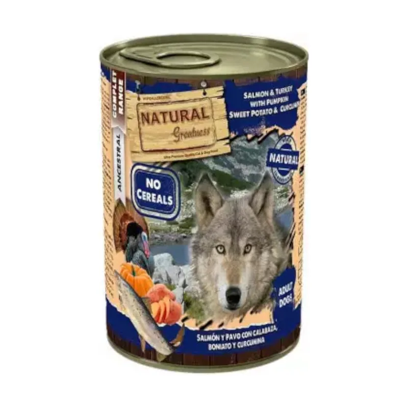 Natural Greatness 400 g Salmón y Pavo lata
