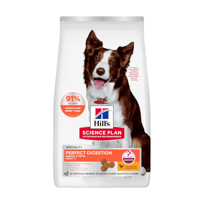 Hill's 14 kg Science Plan Perfect Digestion Adult Medium Pollo pienso