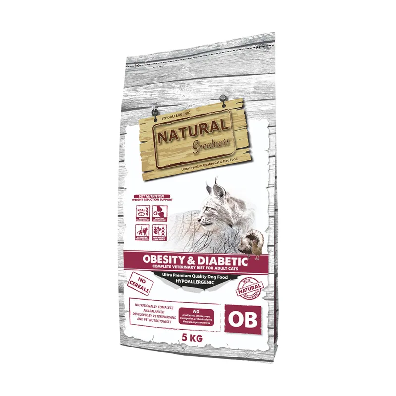 Natural Greatness Obesity & Diabetic Pavo y Pollo Pienso Hipoalergénico para gatos