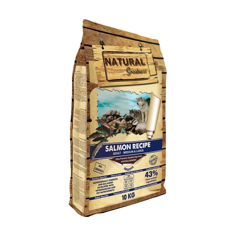 Natural Greatness 10 kg Medium Sensitive Salmón pienso