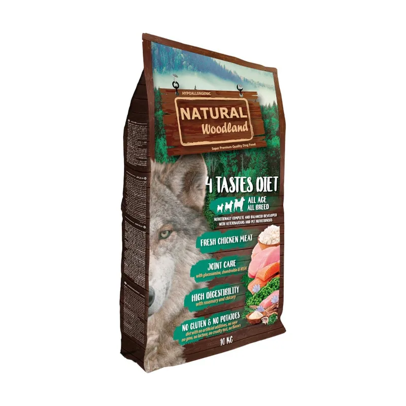 Natural Woodland 10 kg 4 Tastes Diet Hypoallergenic Pienso