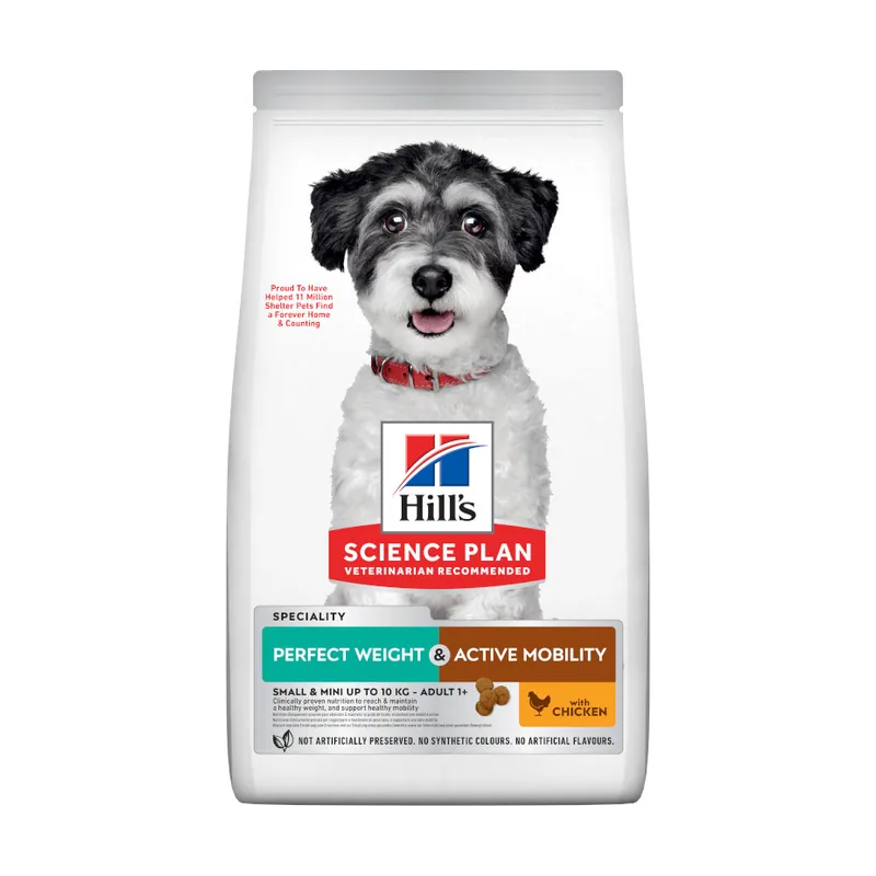 Hill's 1.5 kg Science Plan Perfect Weight y Active Mobility Small y Mini Pollo pienso