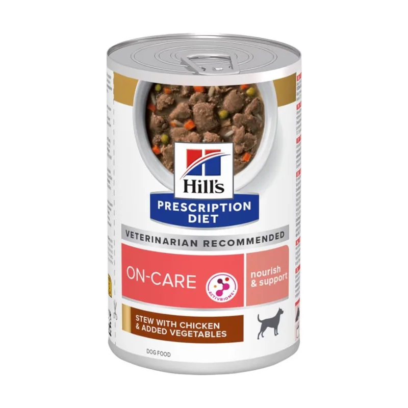 Hill's 12 latas x 345 g Prescription Diet ON-Care Estofado de Pollo y Vegetales lata para perros ¡Pack Ahorro!
