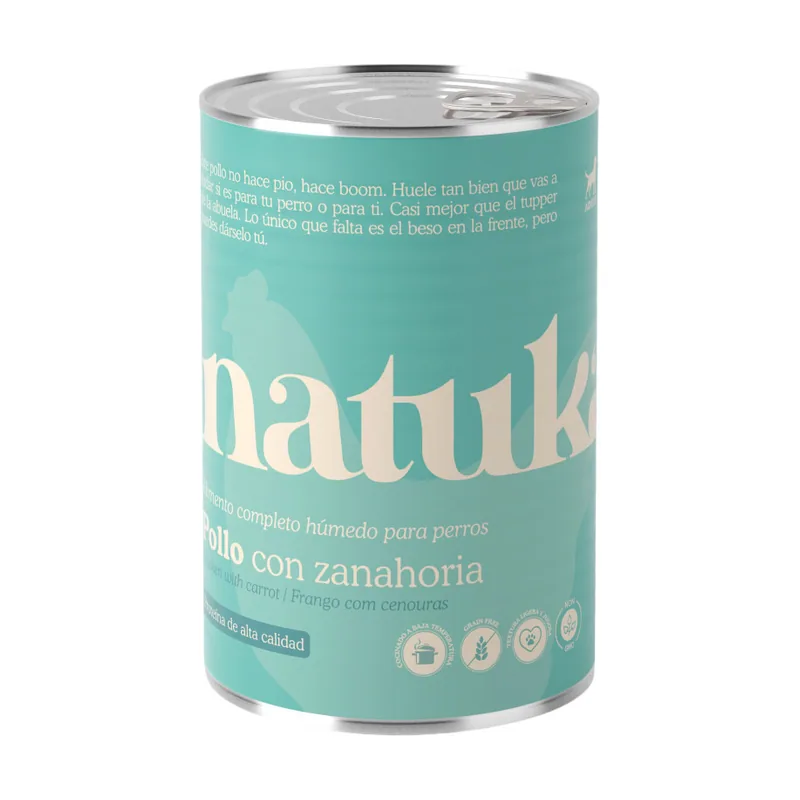 Natuka Comida Húmeda Lata Pollo y Zanahorias