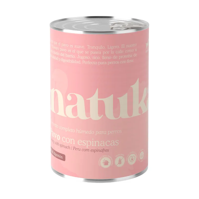 Natuka Comida Húmeda Lata Pavo y Espinacas