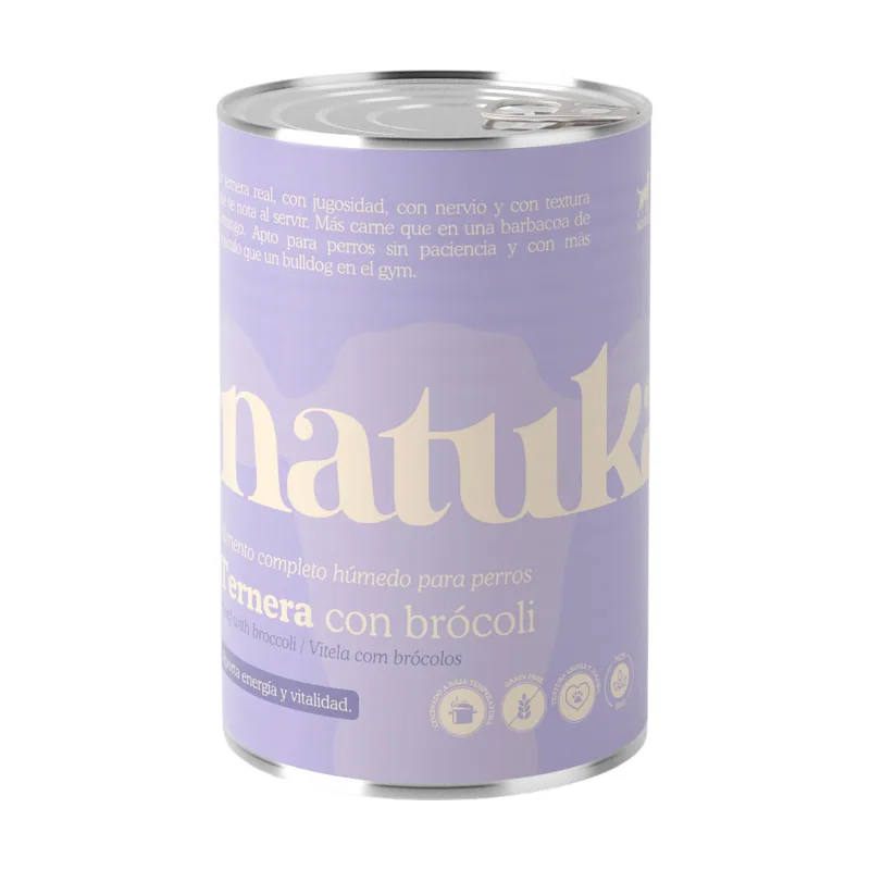 Natuka Comida Húmeda Lata Ternera y Brocoli
