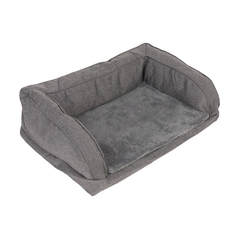 Cama ortopédica gris para perros