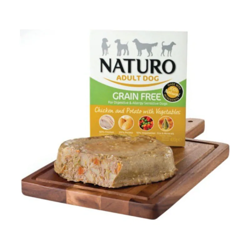 Naturo 400 g Adult Grain Free Pollo con Patatas tarrina