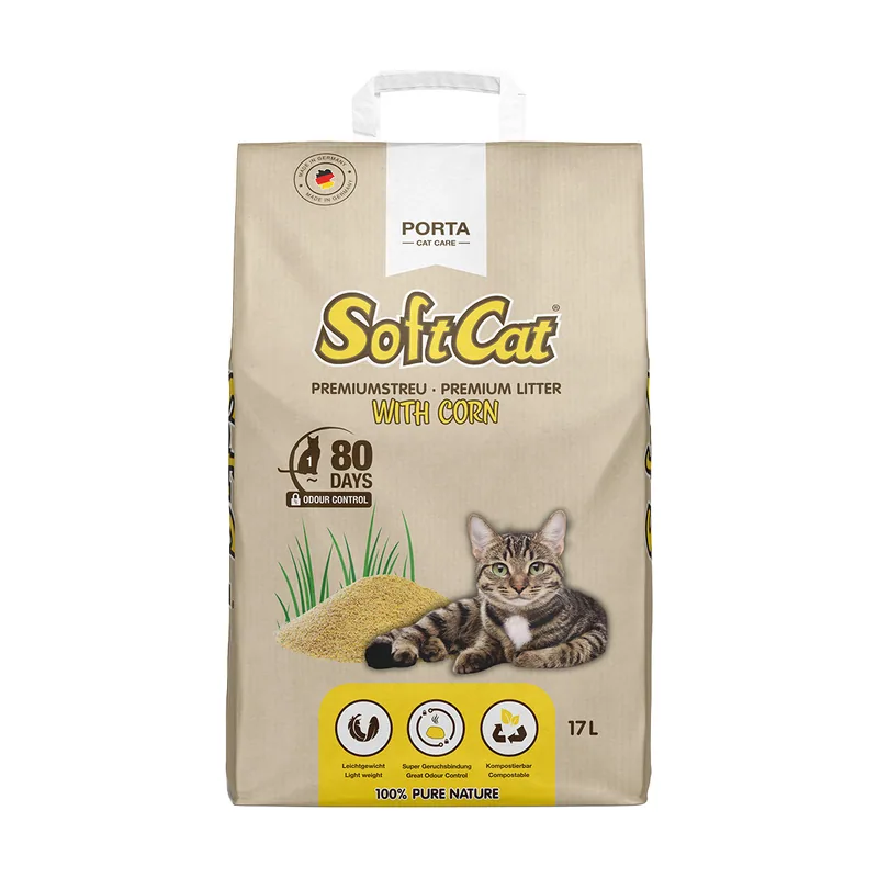 Porta Maíz arena biodegradable para gatos