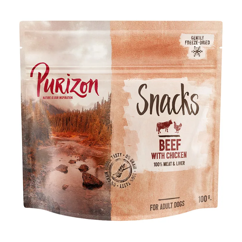 Snacks sin cereales de vacuno con pollo