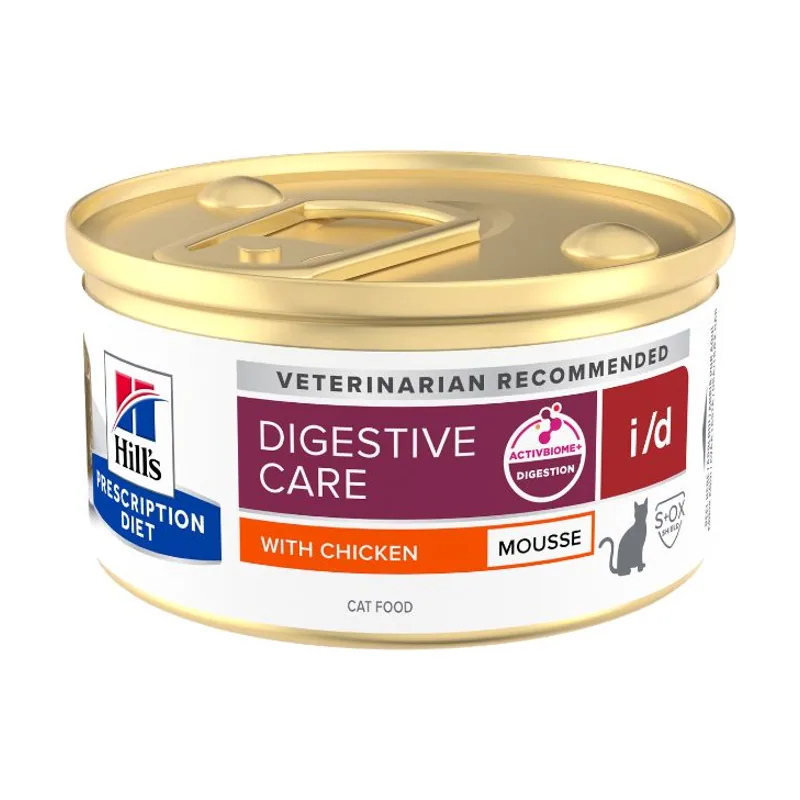 Hill's 12 latas x 200 g Prescription Diet i/d Mousse de Pollo lata para gatos ¡Pack Ahorro!