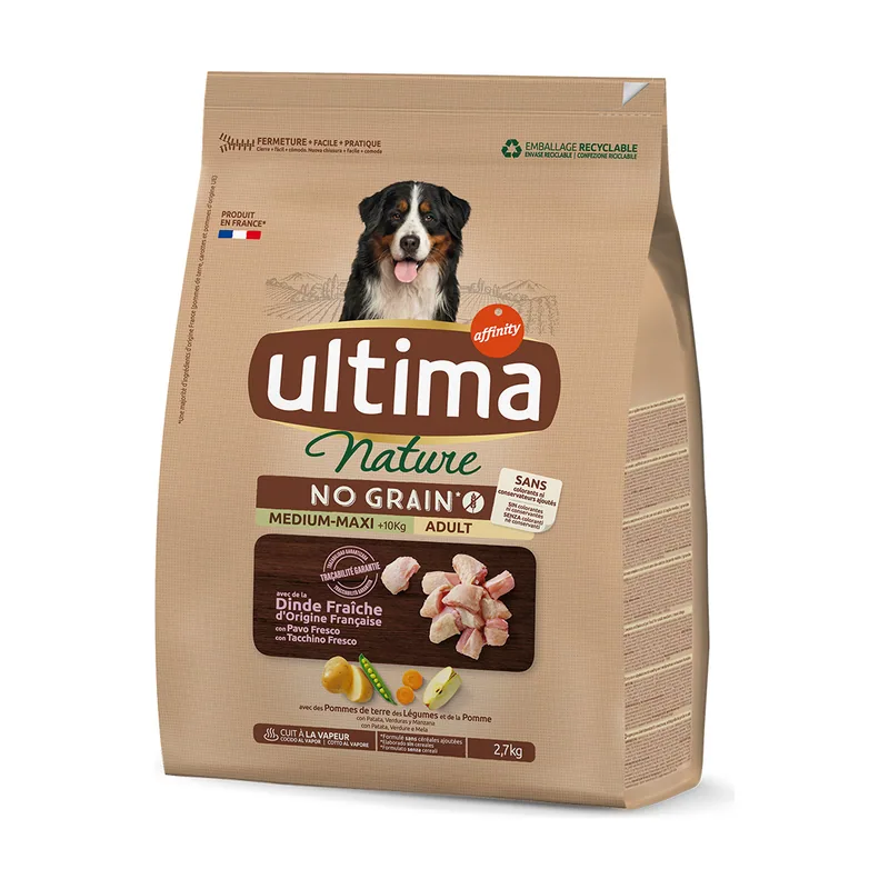 Ultima Nature No Grain Medium-Maxi con pavo