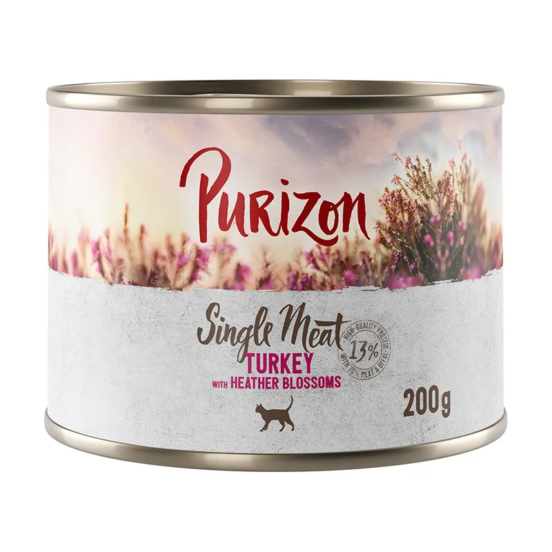 Single Meat comida húmeda para gatos 24 x 200 g Pavo con flores de brezo