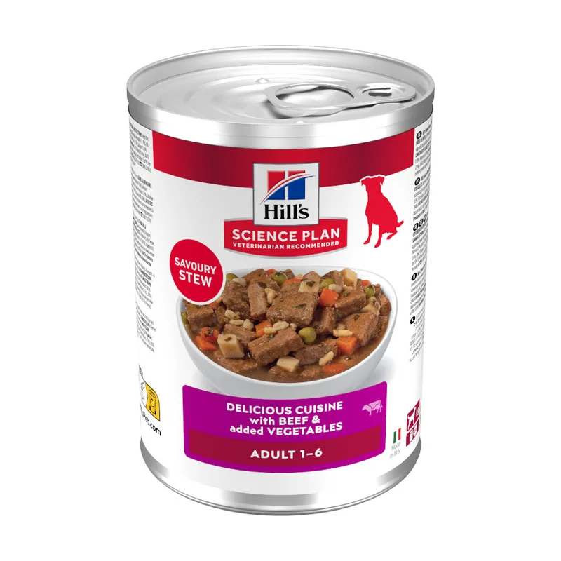 Hill's 363 g Science Plan Adult Estofado con vacuno y verduras lata