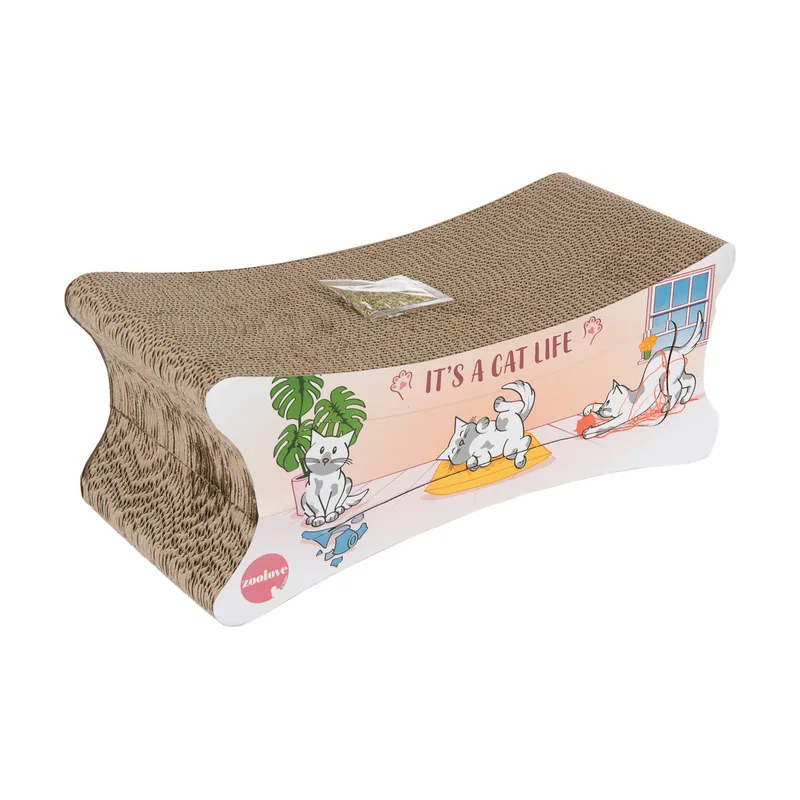zooplus Exclusive Rascador de cartón 2 en 1 para gatos