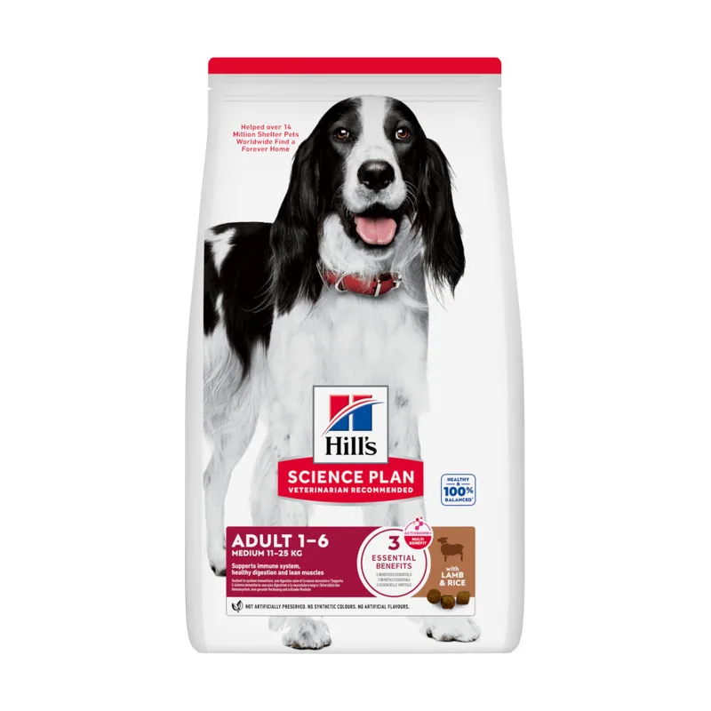 Hill's 2 x 14 kg Science Plan Adult Medium Cordero y Arroz pienso