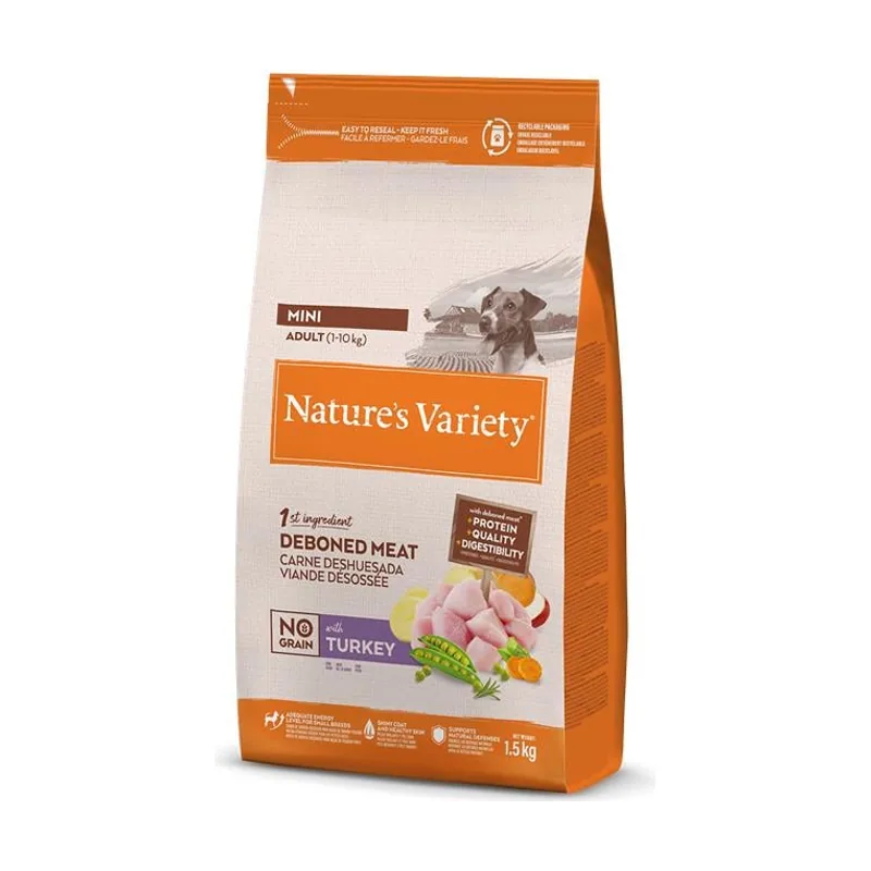 Nature's Variety 1.5 kg Adult Mini Pienso Pavo