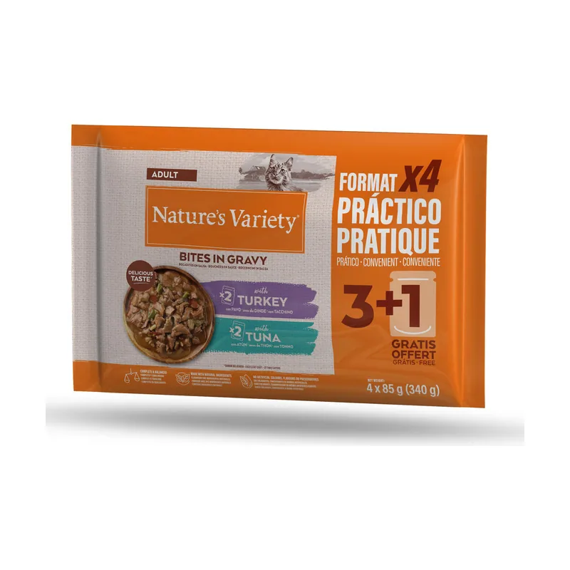 Nature's Variety Bites en salsa Adult 44 x 85 g