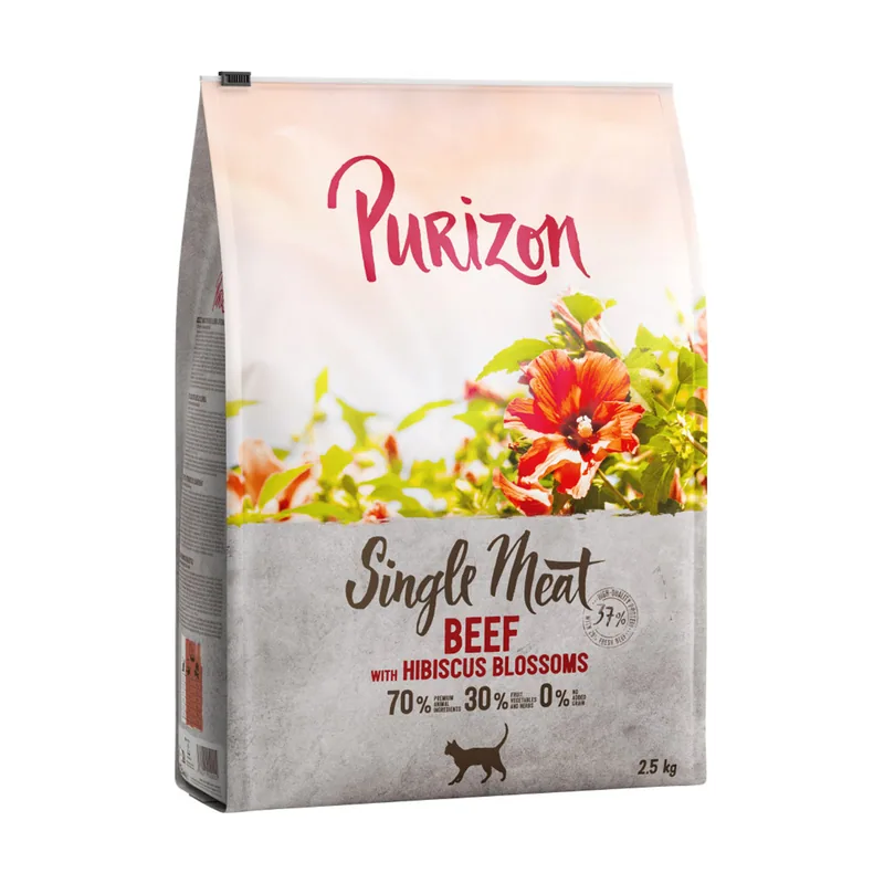 Single Meat con vacuno y flores de hibisco pienso
