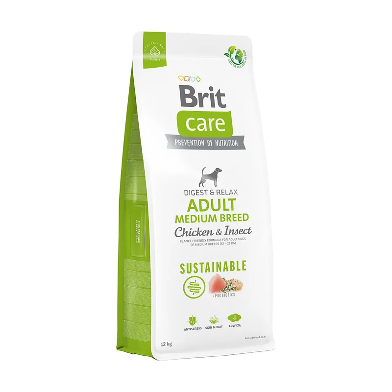 Care Sustainable Adult Razas medianas con pollo e insectos