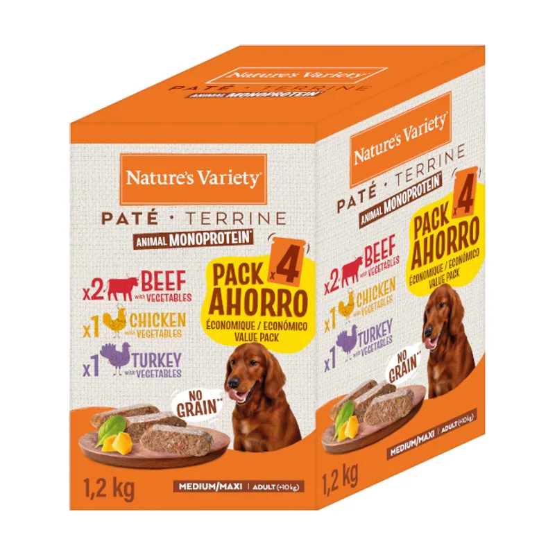 Nature's Variety 4 sobres x 300 g Adult Medium Paté sobre