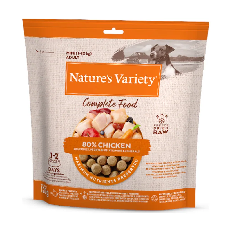 Nature's Variety 120 g Complete Food Mini Pollo Liofilizado pienso