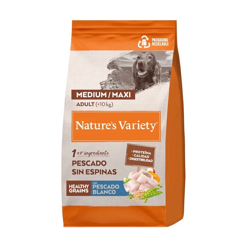 Nature's Variety 12 kg Healthy Grains Adult Medium Maxi Pescado
