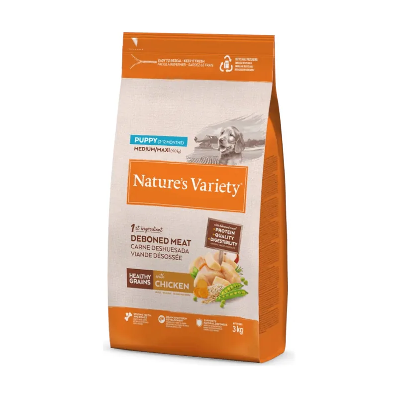Nature's Variety 3 kg Healthy Grains Puppy Medium Maxi Pollo pienso