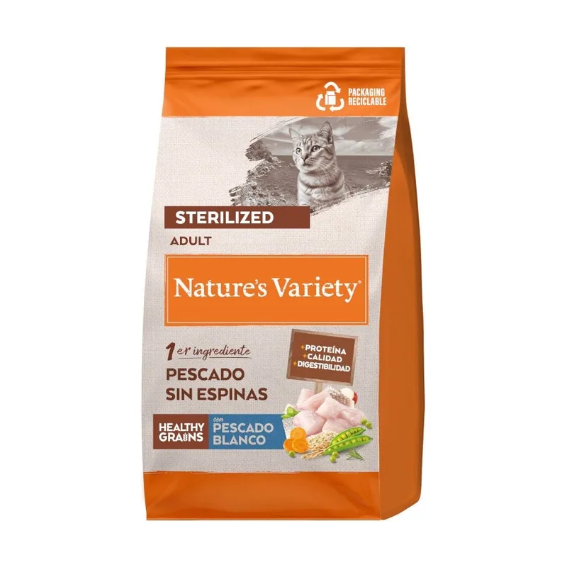 Nature's Variety 1.25 kg Healthy Grain Sterilized Pescado Blanco pienso