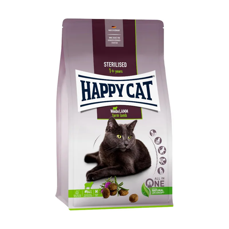 Happy Cat 4 kg Adult Sterilised Cordero pienso