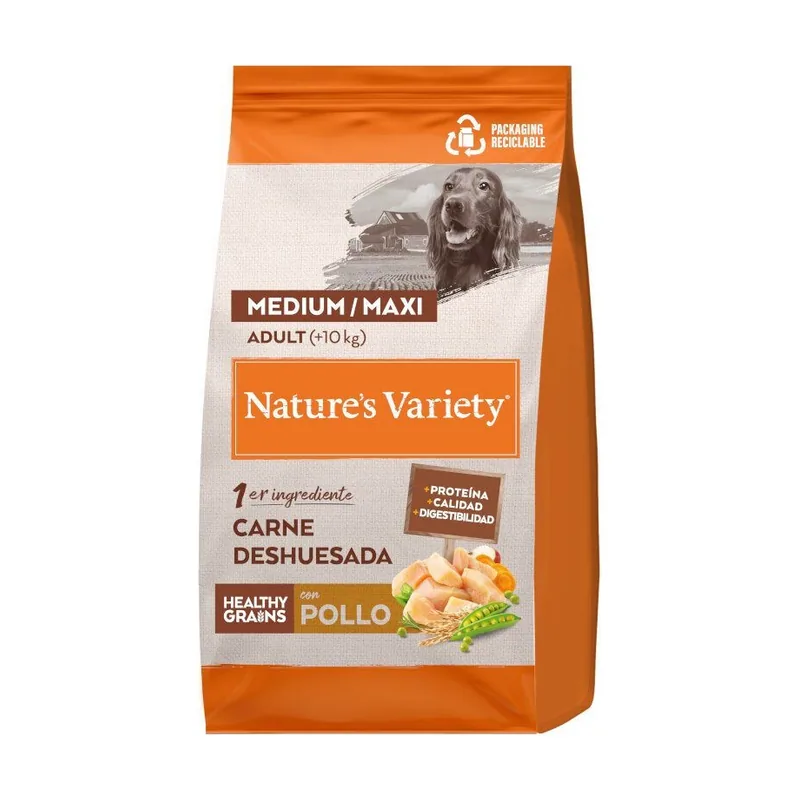 Nature's Variety 3 kg Healthy Grain Adult Medium Maxi Pollo pienso