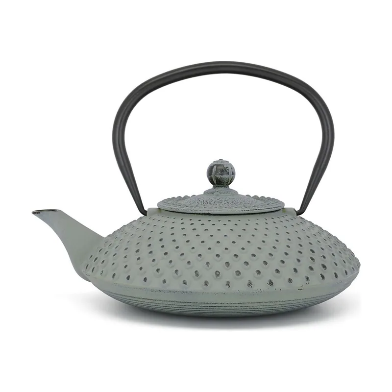 Tetera plana de hierro fundido Asia de 1,25 litros