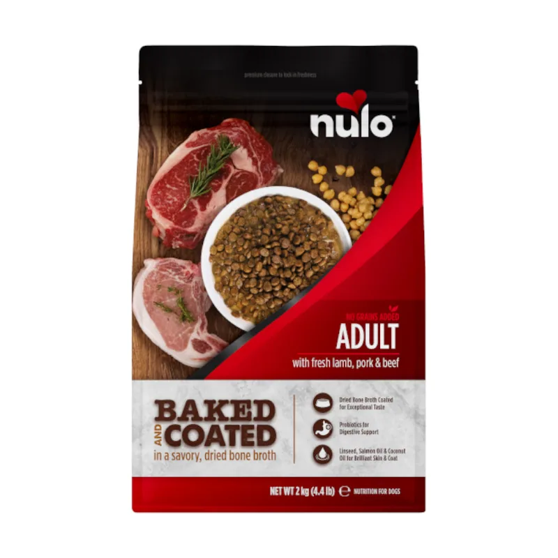 Nulo 2 kg Baked Coated Cordero con Cerdo y Ternera Pienso