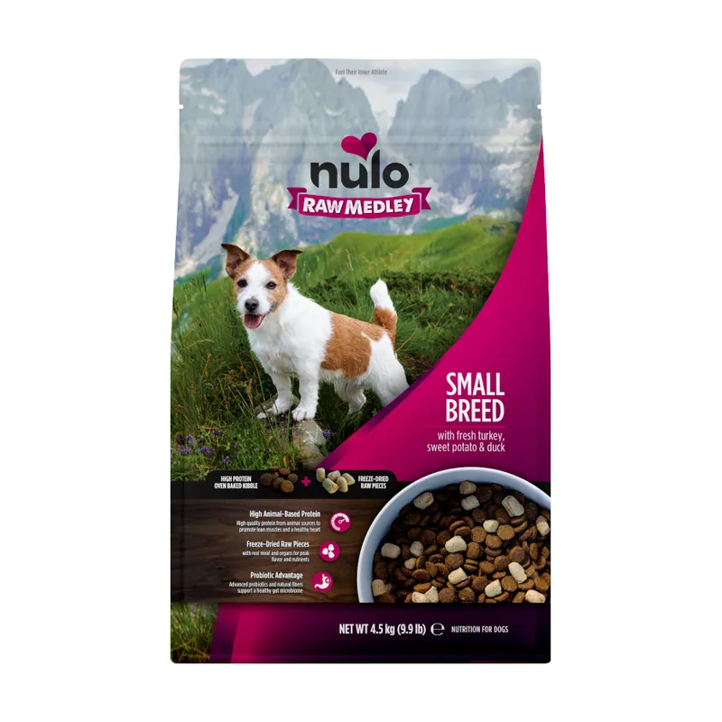 Nulo 4.5 kg Raw Medley Pavo Boniato y Pato Pienso para perros de raza pequeña