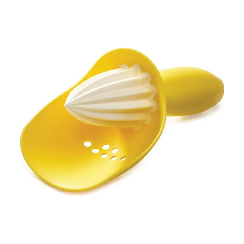 Exprimidor de cítricos amarillo Catcher diseño innovador y funcional para exprimir frutas con facilidad y estilo