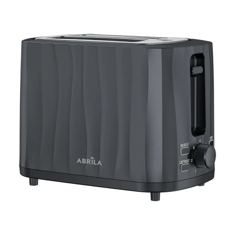 Tostador pan ficus 930w negro 7niv.tostado descongelacion apag.autom.2reb 2ranuras recogemigas 19x26x15,5cm