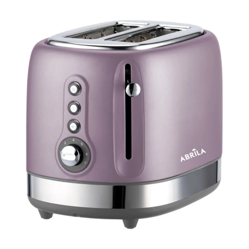 Tostador de pan urbion 815w violeta/gris 7niveles de tostad 2ranuras recogemigas.descongelar.recalentar. 19,5x16,5x27cm