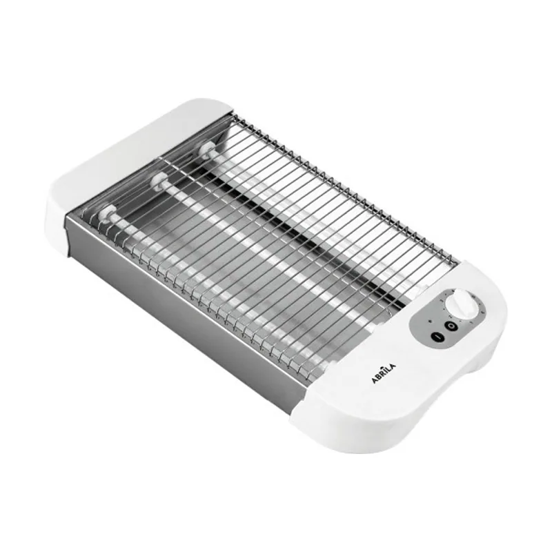 Tostador horizontal cueto 600w blanca 2tubos quarzo tempo. bandeja recogemigas,acero inoxid.6,5x35,5x21cm