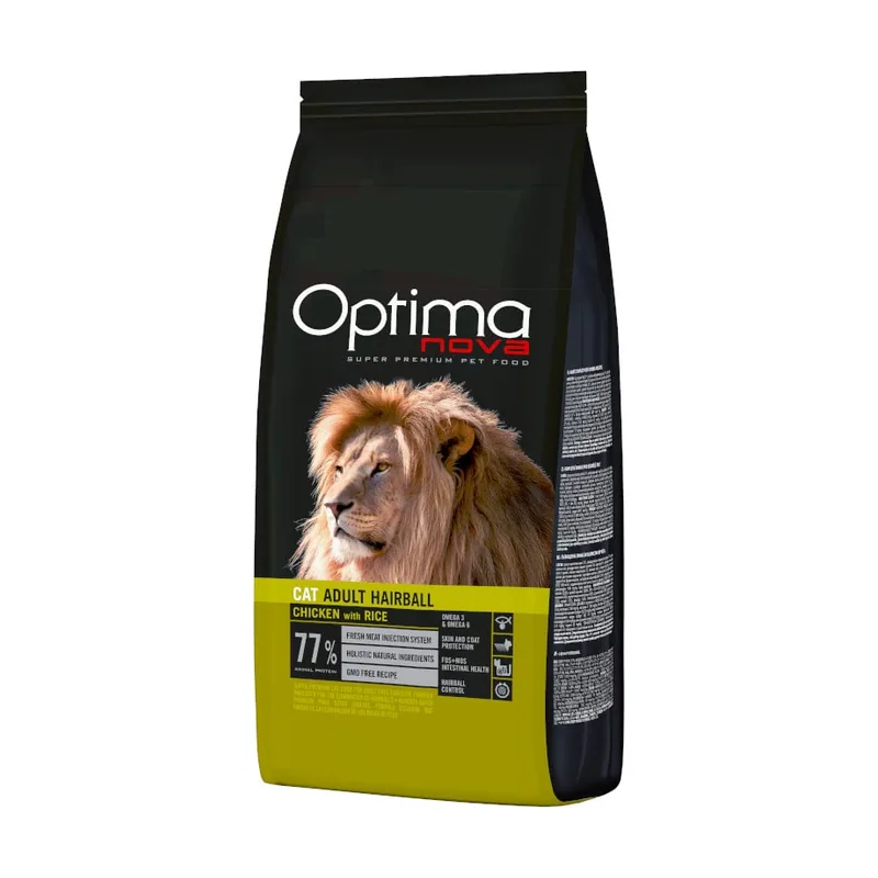Optimanova 6 kg Optima Nova Hairball Pollo y Arroz pienso