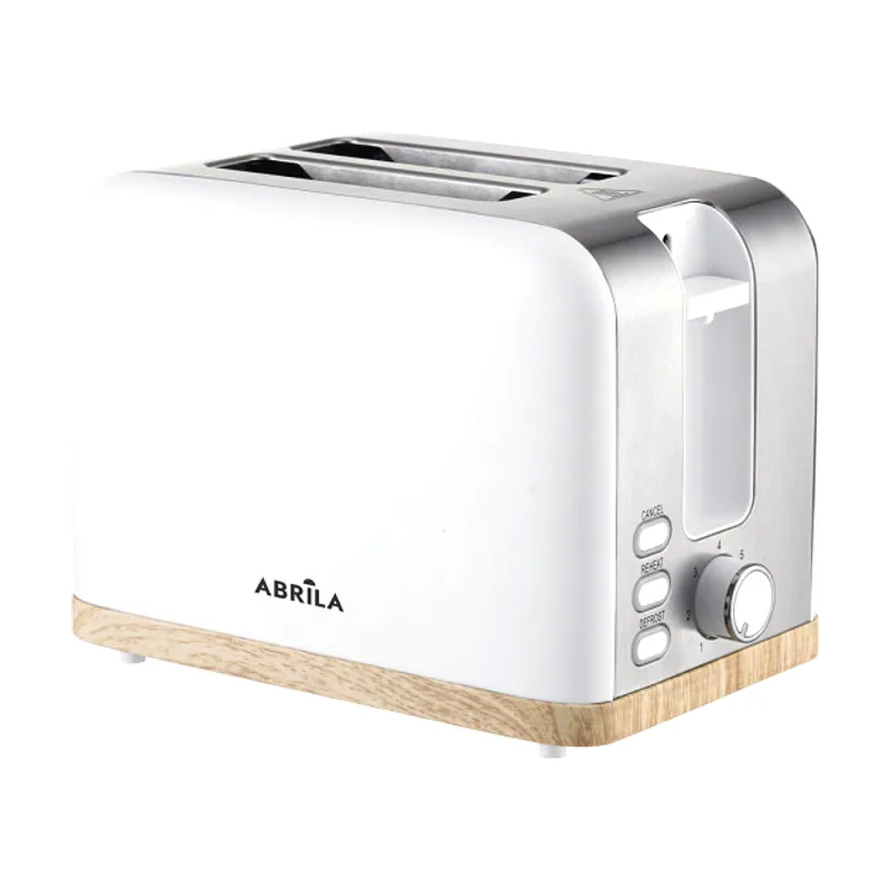 Tostador pan thaler 930w blanco/haya/plata 7niv.tost.descong apag.autom.2reb 2ranu.recogemigas 19x26,5x17,5cm
