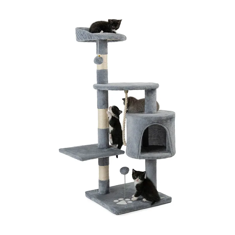 Rascador para gatos 112 cm Gris claro