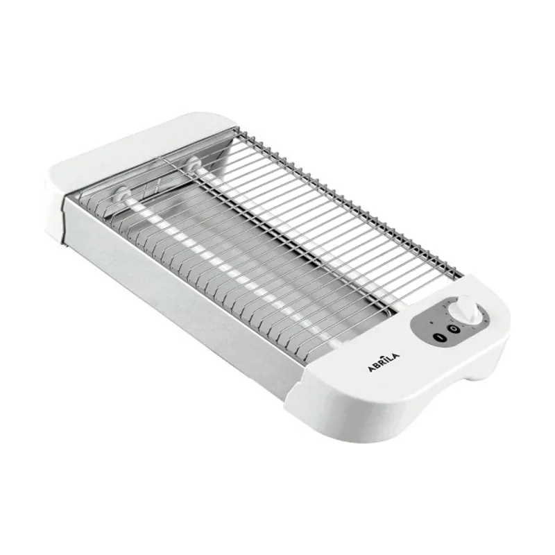 Tostador horizontal cueto 900w blanca 3tubos quarzo temp. bandeja recogemigas,acero.inoxid.6,5x35,5x21cm