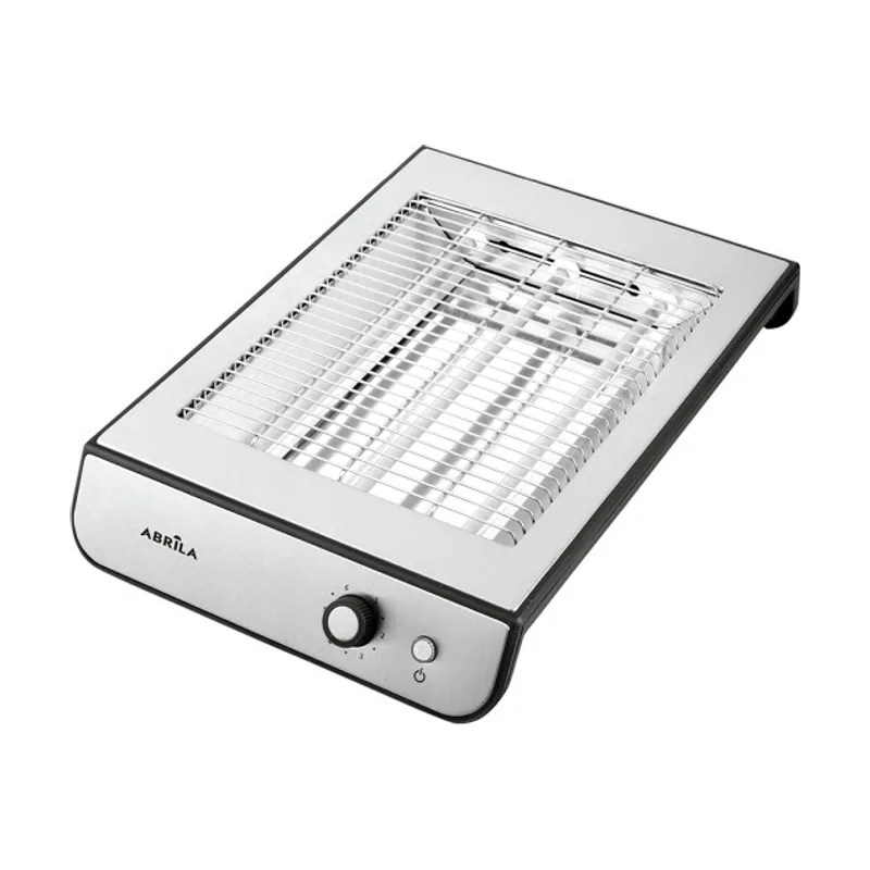Tostador horiz.serpis neg/cr 900w 3tub.quarz.temp band.recogemigas,ace.inoxid.6,5x35,5x21c
